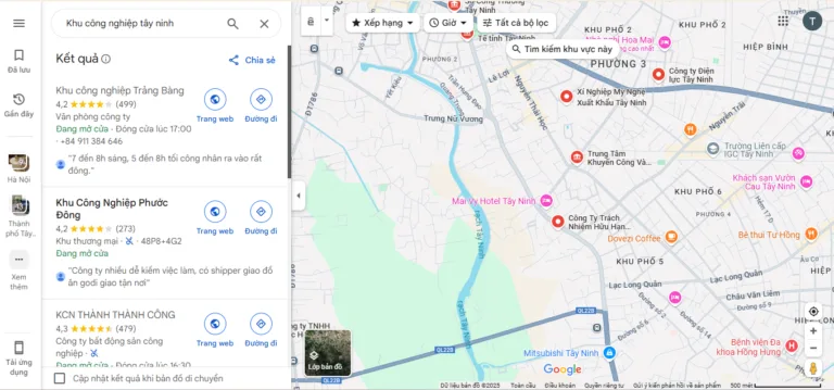 Các khu công nghiệp ở Tây Ninh