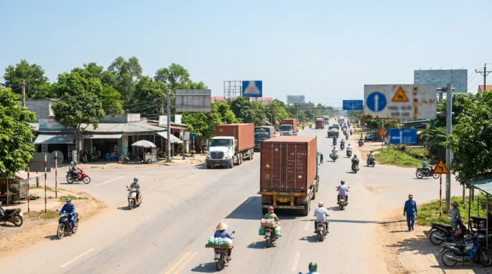 Ảnh minh họa nút giao hai trục đường vùng công nghiệp đồng bằng Bắc Bộ